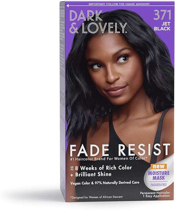 SoftSheen-Carson Dark and Lovely Fade Resist Rich Conditioning Color, Jet Black 371 - Image 1