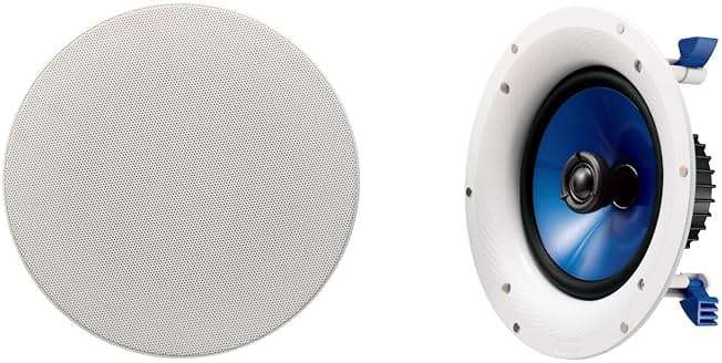 Yamaha NS-IC800 140 Watt 8-Inch 2-Way In-Ceiling Speakers - Pair (White) - Image 1