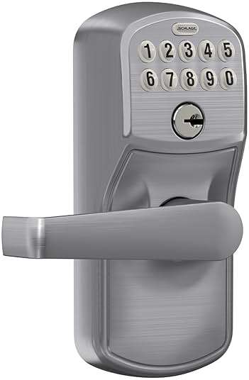 SCHLAGE Brushed Chrome FE595CS V PLY 626 ELA Plymouth Light Commercial Electronic Keypad Lock with Elan Lever(Satin Chrome) - Image 4