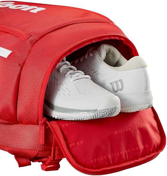 WILSON 2025 Super Tour Red Tennis Racket Bags - Image 4