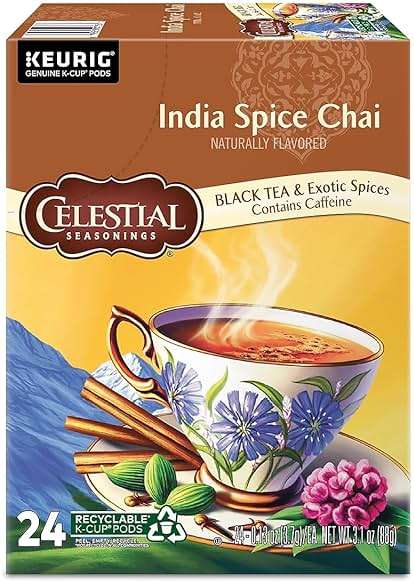 Celestial Seasonings India Spice Chai, K-Cup Portion Pack for Keurig K-Cup Brewers, 24-Count - Image 4