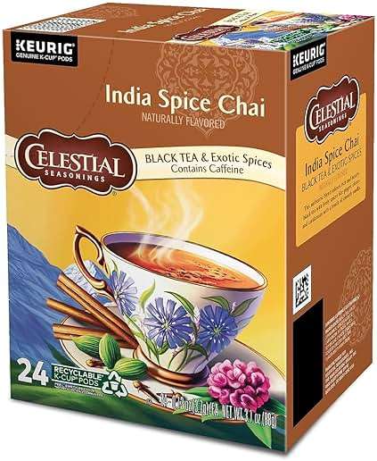 Celestial Seasonings India Spice Chai, K-Cup Portion Pack for Keurig K-Cup Brewers, 24-Count - Image 5