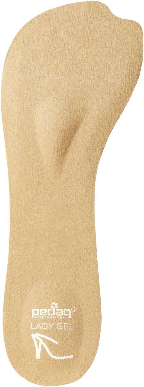 Pedag Lady Gel | Made in Germany | Ultra Thin Gel Insole for High Heels & Pumps | Metatarsal Pad | Heel Pad | Velour Top | Size Medium, US Women 8-10 / EU 38-40 | Tan | 1 Pair - Image 2