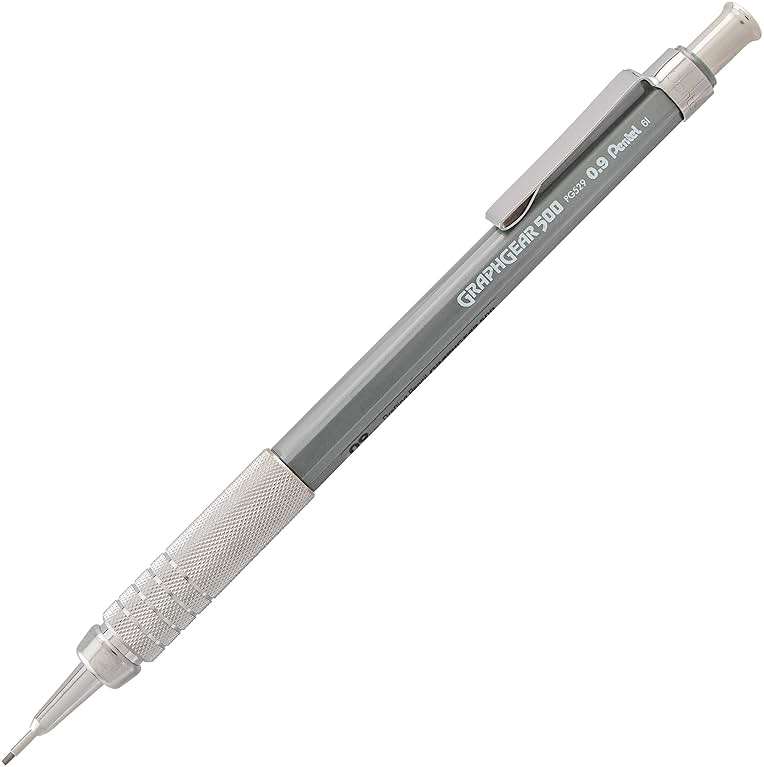 Pentel Graph Gear 500 Automatic Drafting Pencil, 0.9mm, Gray Barrel, 1 Pack (PG529BP) - Image 3