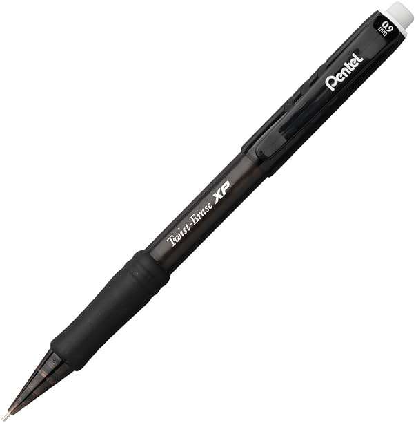 Pentel QE419A Twist-Erase Express Mechanical Pencil .9mm Black, Box of 1 Dozen - Image 2