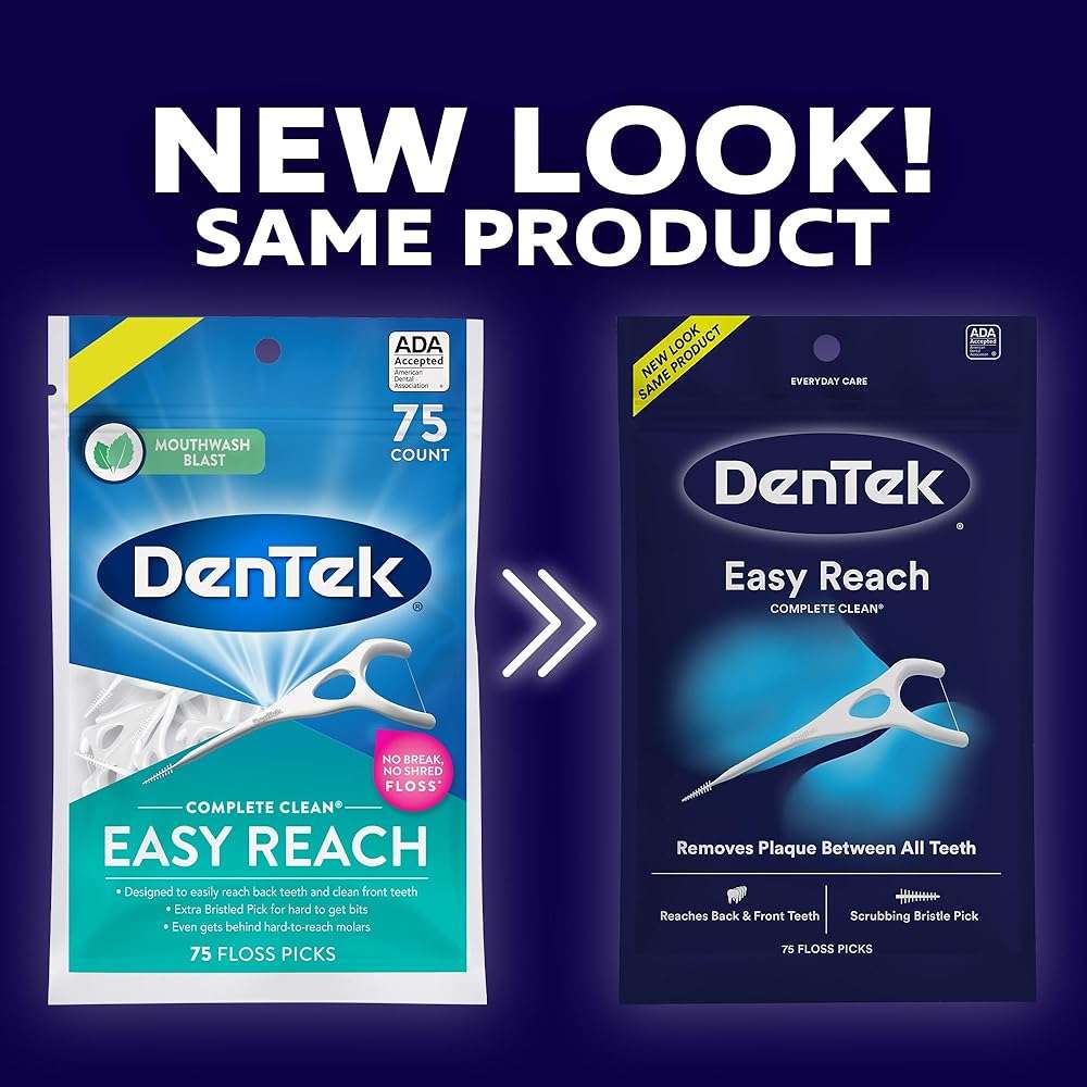 DenTek Complete Clean Floss Picks | Removes Food & Plaque | 75 Count - Image 2
