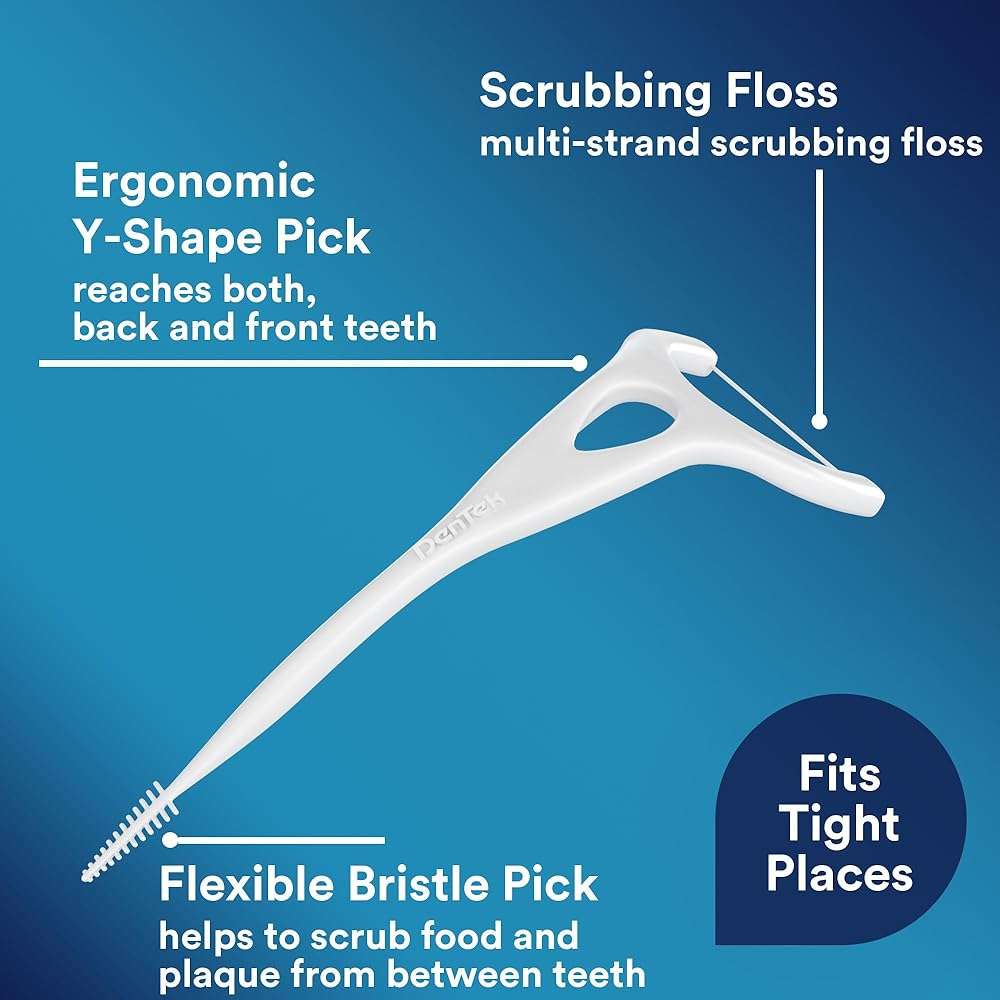 DenTek Complete Clean Floss Picks | Removes Food & Plaque | 75 Count - Image 4