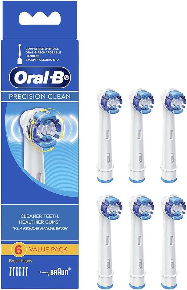 Braun Oral-B Precision Clean Replacement Toothbrush Heads Pack of 6 - Image 1
