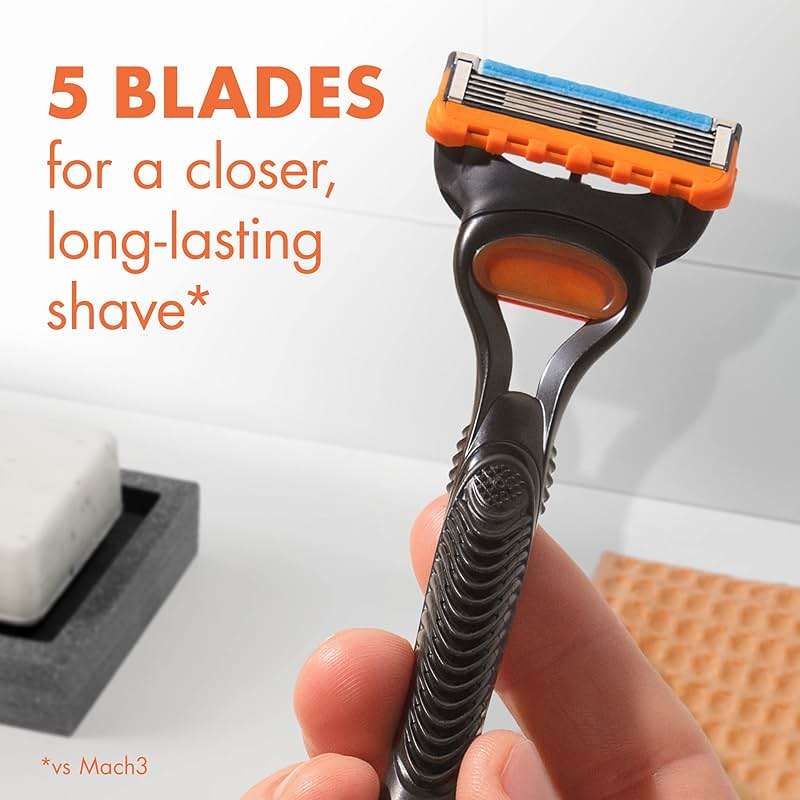 Gillette Fusion5 Mens Razor Blade Refills, 12 Count, Lubrastrip for a More Comfortable Shave - Image 4