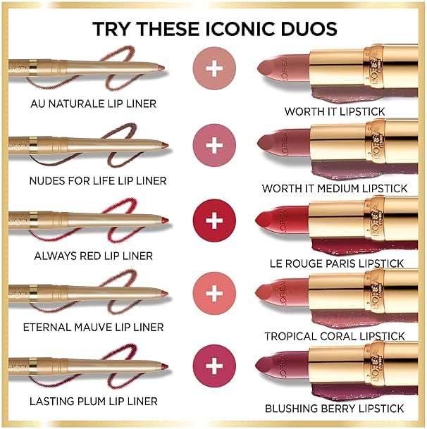 L'Oreal Paris Colour Riche Lip Liner Pencil, Creamy Lip Liner with Omega 3 and Vitamin E, 782 Toffee To Be (Warm Deep Brown) - Image 6