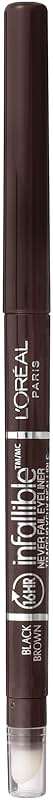 L'Oreal Paris Makeup Infallible Never Fail Original Mechanical Pencil Eyeliner with Built in Sharpener, Black Brown, 0.008 oz., 1 Count - Image 1