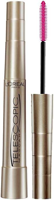 L’Oreal Paris Makeup Original Telescopic Mascara, Separating Mascara Volume and Length Formula, Washable, Blackest Black, 0.27 Fl Oz., 1 Count - Image 1