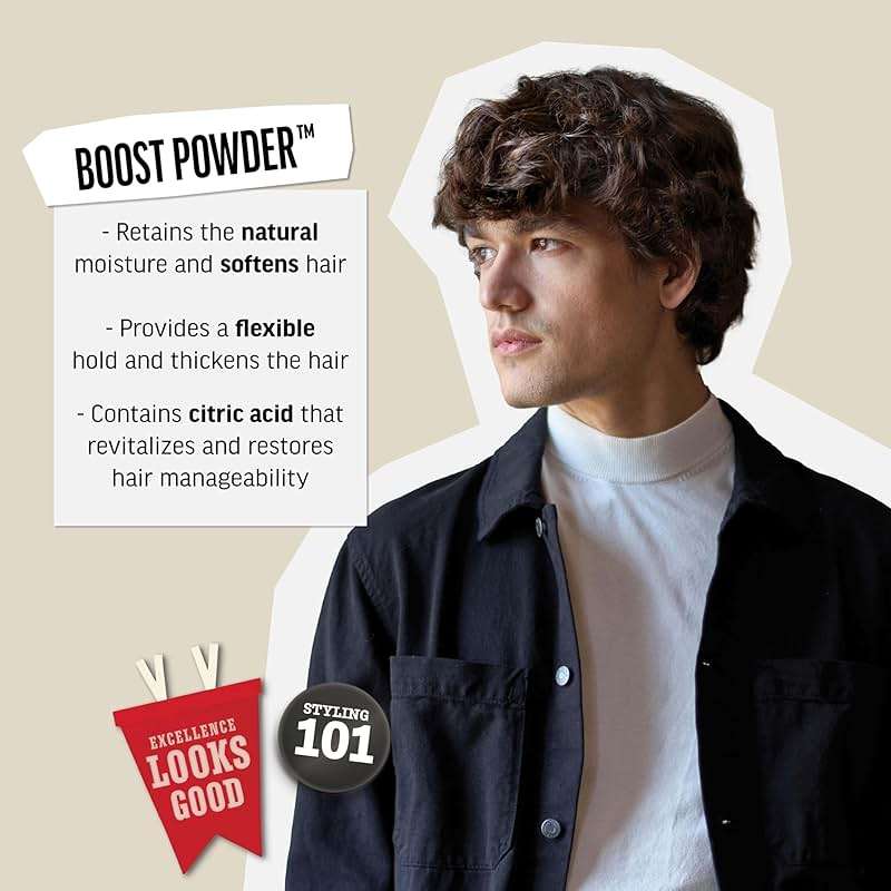 American Crew Men's Hair Boost Powder, Provides Lift & Volume, 0.3 Oz (Pack of 1) - Image 2