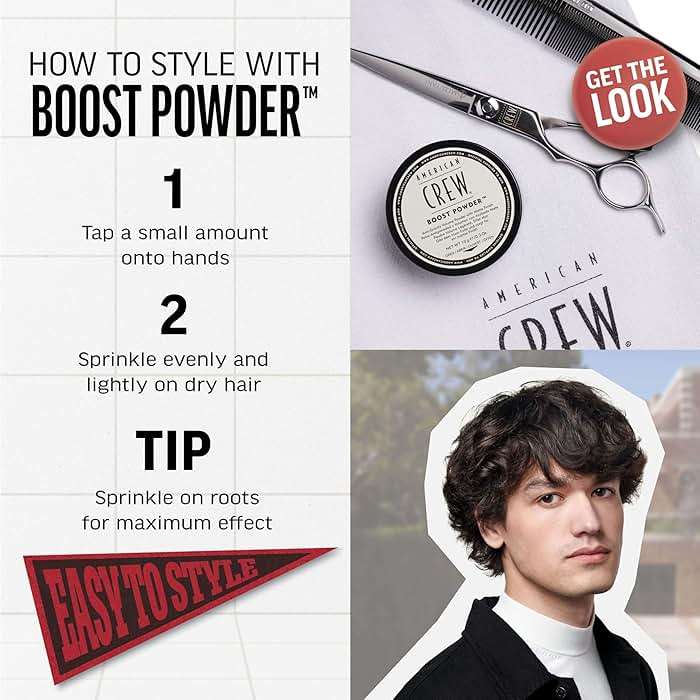 American Crew Men's Hair Boost Powder, Provides Lift & Volume, 0.3 Oz (Pack of 1) - Image 3