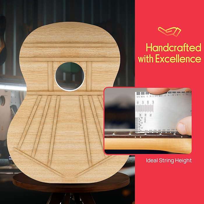 Pyle 30-Inch Beginner Acoustic Guitar Kit, 6-String Classical Style Travel Guitar for Kids & Adults - Includes Shoulder Strap, Strings, Picks, Tuning Pitch Pipe & Storage Gig Bag - Handcrafted Wood - Image 5