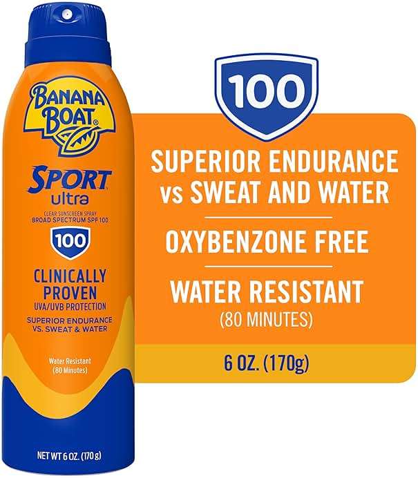 Banana Boat Sport Ultra SPF 100 Sunscreen Spray, 6oz, Sport Sunscreen Spray SPF 100, Banana Boat Sunscreen SPF 100 Spray, High SPF Sunscreen, Water Resistant Sunscreen, 6oz - Image 2