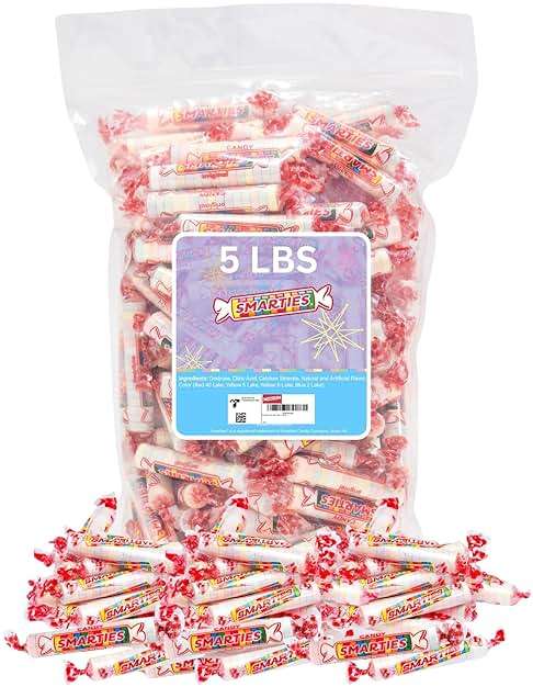 Smarties Candy Bulk Rolls Original Flavor - Gluten & Vegan Free - Classic Sweetness From Family Owned Company Since 1949, Peanut Free & Dairy Free - Perfect Halloween Candy - 5 Pound Bag - Image 1