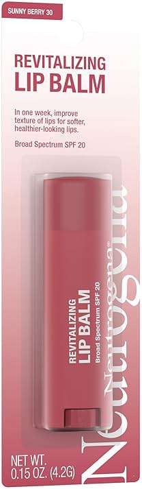 Neutrogena Revitalizing Tinted Lip Balm Broad Spectrum SPF 20 Sunscreen, Moisturizing Lip Balm with a Sheer Tint for Softer, Smoother, Healthier-Looking Lips, Sheer Sunny Berry 30, .15 oz - Image 9