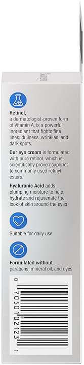 Neutrogena Rapid Wrinkle Repair Retinol Eye Cream for Dark Circles, Daily Anti-Aging Under Eye Cream with Retinol & Hyaluronic Acid to Fight Fine Lines, Wrinkles, & Dark Spots, 0.5 fl. oz - Image 3