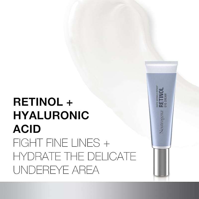 Neutrogena Rapid Wrinkle Repair Retinol Eye Cream for Dark Circles, Daily Anti-Aging Under Eye Cream with Retinol & Hyaluronic Acid to Fight Fine Lines, Wrinkles, & Dark Spots, 0.5 fl. oz - Image 5