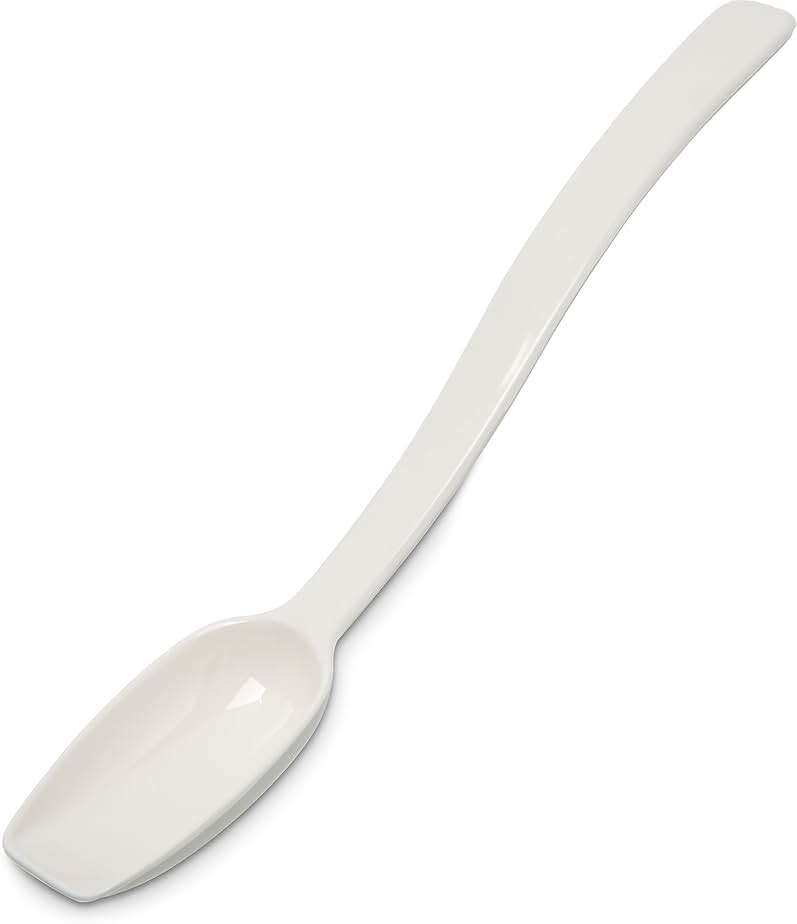Carlisle FoodService Products Plastic Solid Spoon, 9 Inches, White - Image 1