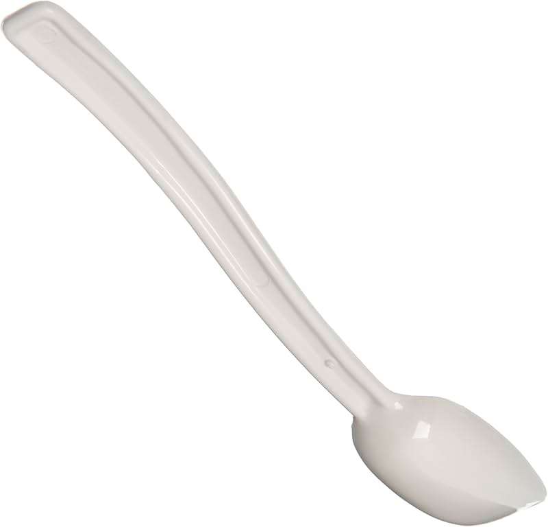 Carlisle FoodService Products Plastic Solid Spoon, 9 Inches, White - Image 3