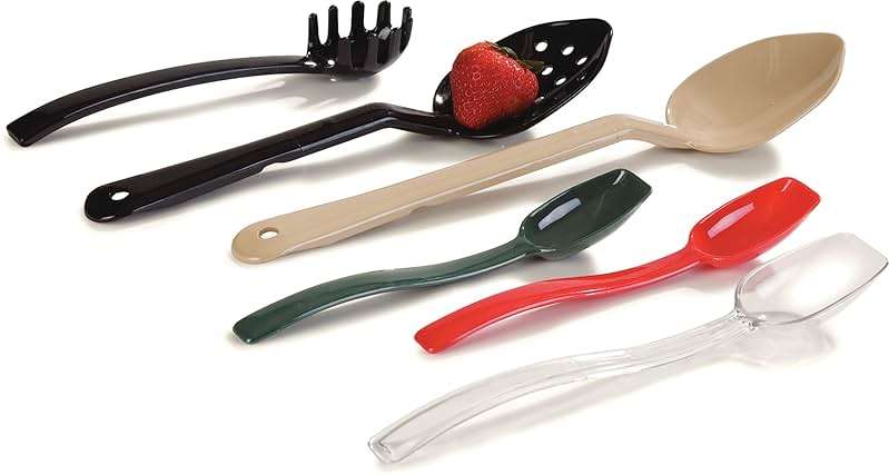 Carlisle FoodService Products Plastic Solid Spoon, 9 Inches, White - Image 6