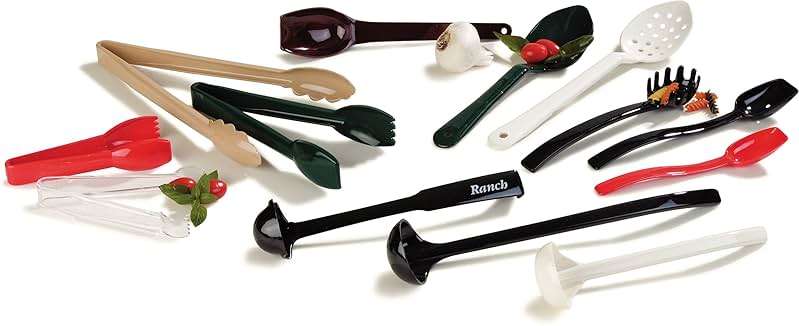 Carlisle FoodService Products Plastic Solid Spoon, 9 Inches, White - Image 7