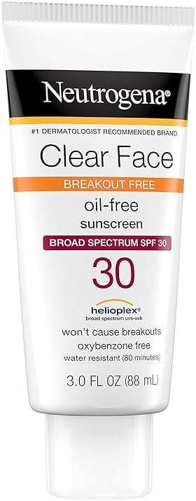 Neutrogena Clear Face Sunscreen for Acne-Prone Skin SPF 30, Broad Spectrum Facial Sunscreen Lotion, Lightweight, Non Comedogenic, Oil-, Fragrance- & Oxybenzone-Free Water Resistant (80 min), 3 fl. oz - Image 14