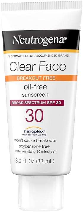Neutrogena Clear Face Sunscreen for Acne-Prone Skin SPF 30, Broad Spectrum Facial Sunscreen Lotion, Lightweight, Non Comedogenic, Oil-, Fragrance- & Oxybenzone-Free Water Resistant (80 min), 3 fl. oz - Image 15