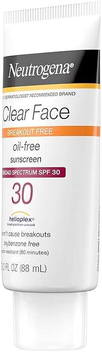 Neutrogena Clear Face Sunscreen for Acne-Prone Skin SPF 30, Broad Spectrum Facial Sunscreen Lotion, Lightweight, Non Comedogenic, Oil-, Fragrance- & Oxybenzone-Free Water Resistant (80 min), 3 fl. oz - Image 10