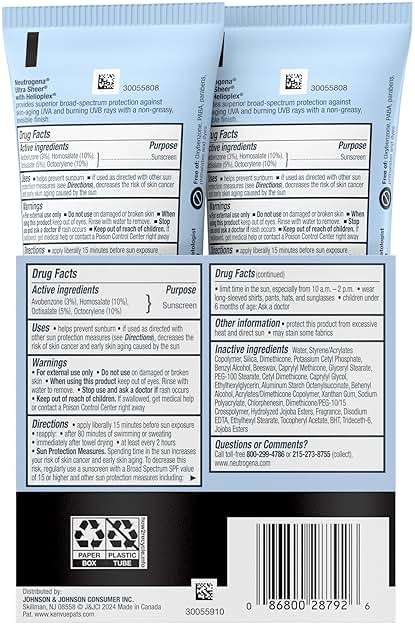 Neutrogena Ultra Sheer Dry Touch Sunscreen Lotion SPF 45 Broad Spectrum UVA UVB Protection Lightweight Water Resistant up to 80 Minutes Oil PABA Oxybenzone Free, 2-pack of 3 fl oz - Image 10