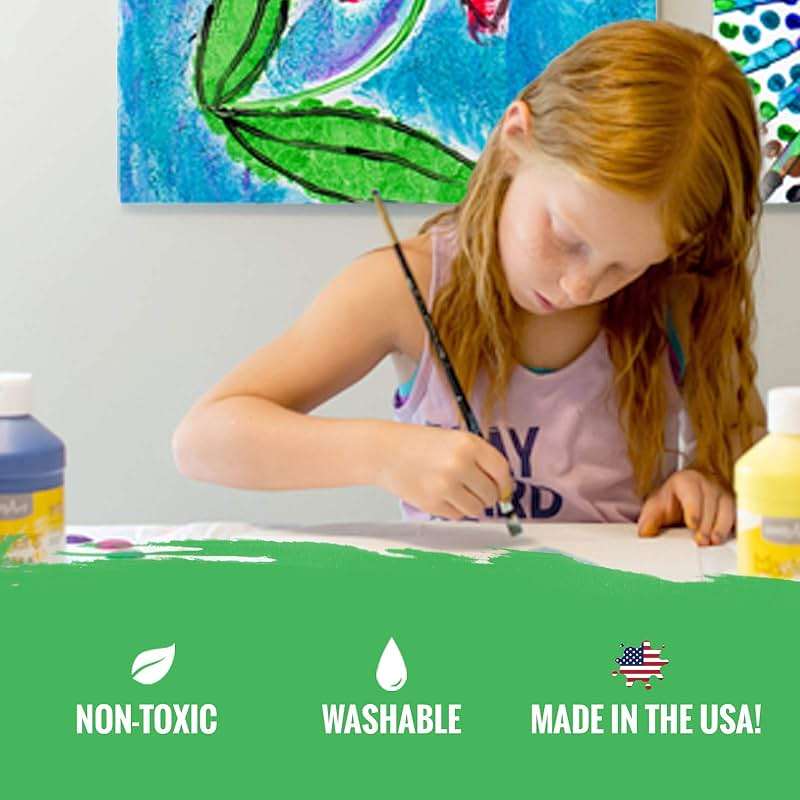 Handy Art Little Masters Washable Tempera Paint, Gallon, Yellow,214-710 128 fl Oz (Pack of 1) - Image 2