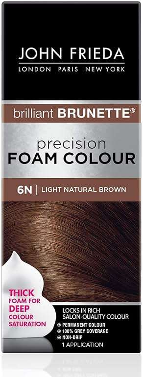 John Frieda Precision Foam Colour, Light Natural Brown 6N, Full-Coverage Hair Color Kit, Anti-Fade Gray Coverage, Deep Color Saturation Hair Dye, 1 Application - Image 11