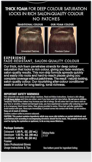 John Frieda Precision Foam Colour, Light Natural Brown 6N, Full-Coverage Hair Color Kit, Anti-Fade Gray Coverage, Deep Color Saturation Hair Dye, 1 Application - Image 7