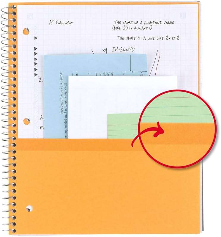 Five Star Spiral Notebook + Study App, 1 Subject, Graph Ruled Paper, Fights Ink Bleed, Water Resistant Cover, 8-1/2" x 11", 100 Sheets, Color Will Vary, 1 Count (06190) - Image 6