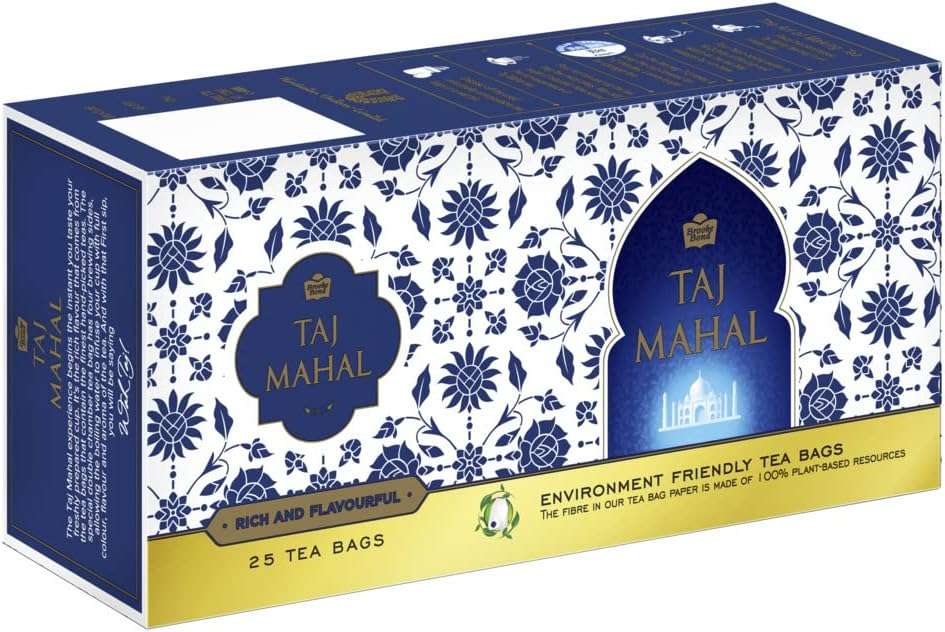 Taj Mahal Brooke Bond Leaf 25n Tea Bags 50 Grams - Image 3