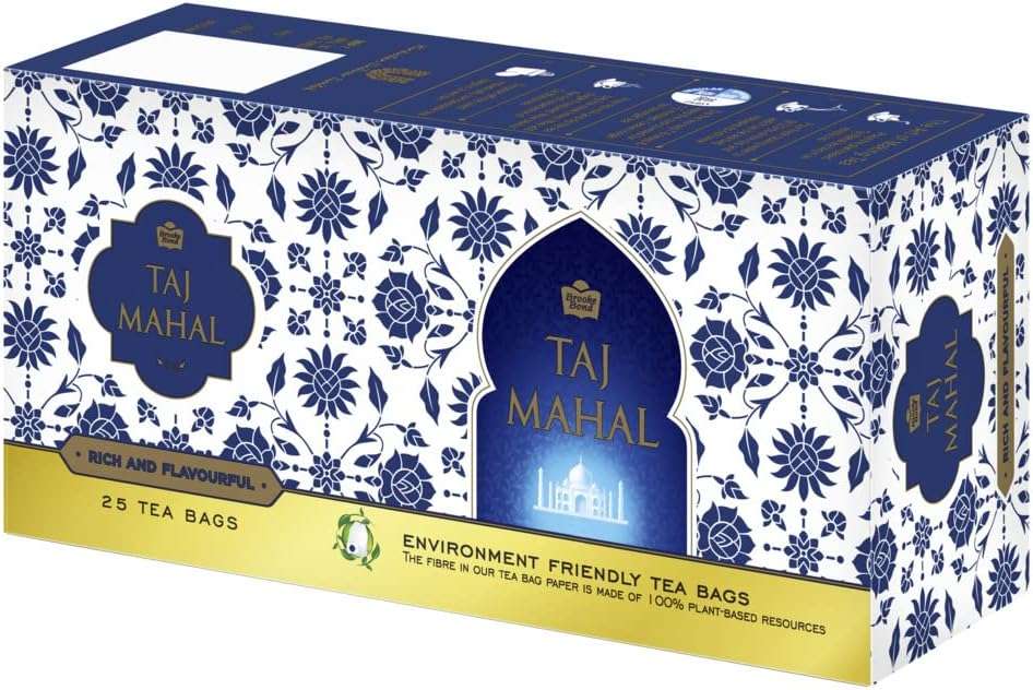 Taj Mahal Brooke Bond Leaf 25n Tea Bags 50 Grams - Image 4