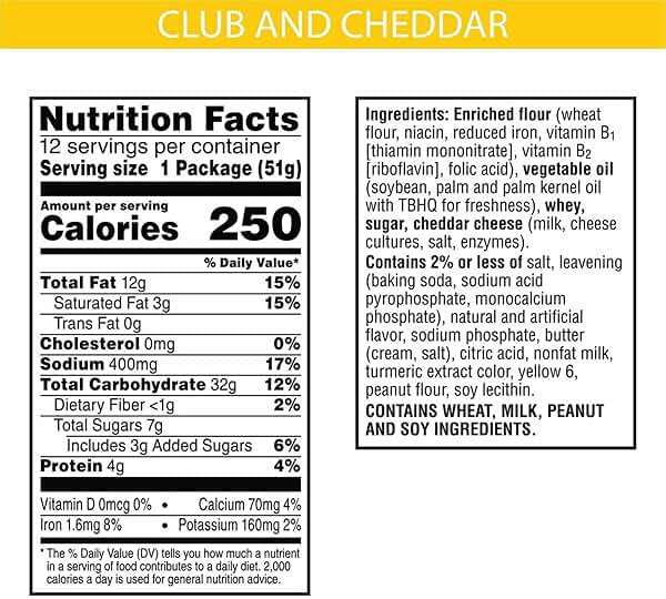 Keebler Products - Keebler - Sandwich Cracker, Club & Cheddar, 8-Cracker Snack Pack, 12 Packs/Box - Sold As 1 Box - Individually packaged. - Eight crackers per pack. - Image 2