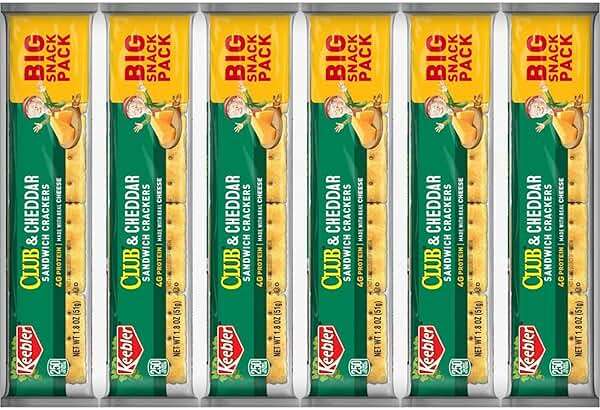 Keebler Products - Keebler - Sandwich Cracker, Club & Cheddar, 8-Cracker Snack Pack, 12 Packs/Box - Sold As 1 Box - Individually packaged. - Eight crackers per pack. - Image 3