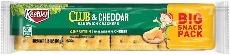 Keebler Products - Keebler - Sandwich Cracker, Club & Cheddar, 8-Cracker Snack Pack, 12 Packs/Box - Sold As 1 Box - Individually packaged. - Eight crackers per pack. - Image 4