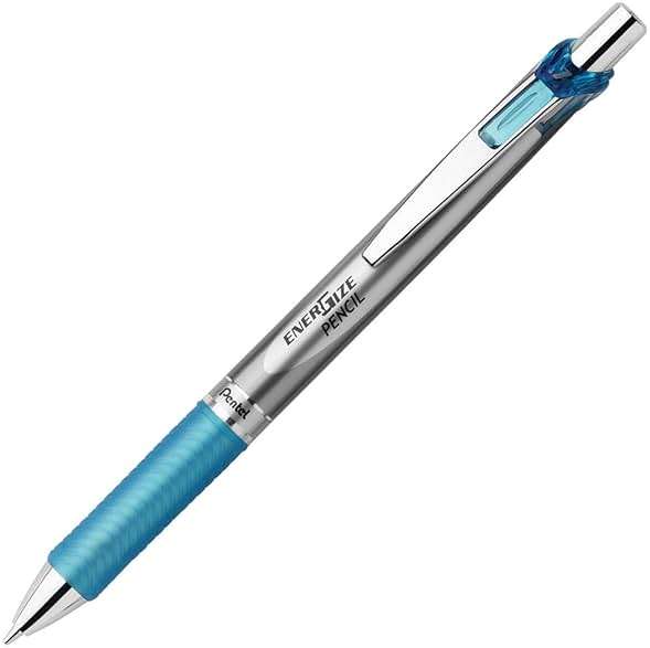 Pentel EnerGize Automatic Pencil with Lead and Erasers, 0.7mm, Assorted, 2 Pack (PL77LEBP2) - Image 3