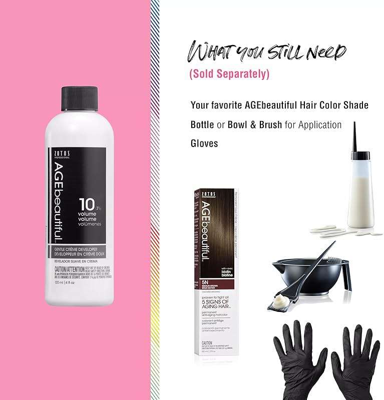 AGE beautiful Gentle Creme Hair Developers | For Permanent Hair Color Dyes, Toners, Lighteners | Professional Salon Coloring | Long Lasting Haircolor for Gray Coverage - Image 5