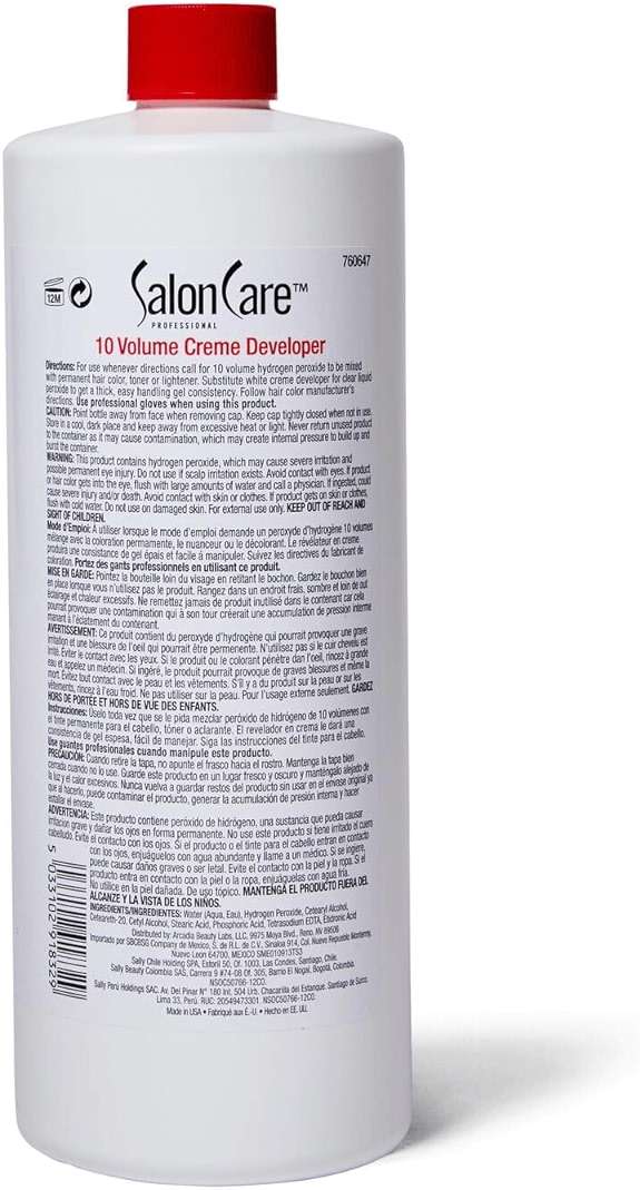 Salon Care 10 Volume Creme Developer 32 Oz - Image 2