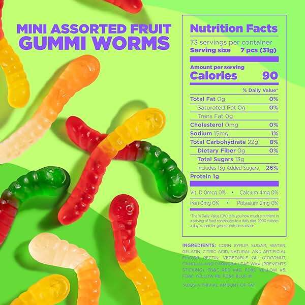 Albanese Candy, Mini Assorted Fruit Gummi Worms, 5-pound Bag - Image 2
