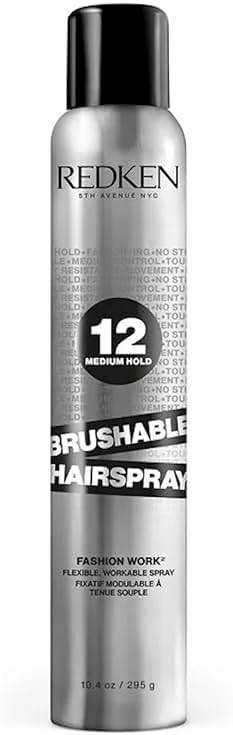 Redken Brushable Hairspray 12 For All Hair Types - Protects Against Frizz and Humidity With Flexible Medium Hold With Natural Finish - Image 1