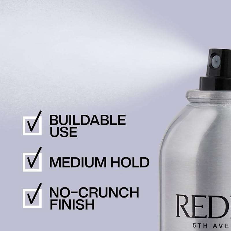 Redken Brushable Hairspray 12 For All Hair Types - Protects Against Frizz and Humidity With Flexible Medium Hold With Natural Finish - Image 6