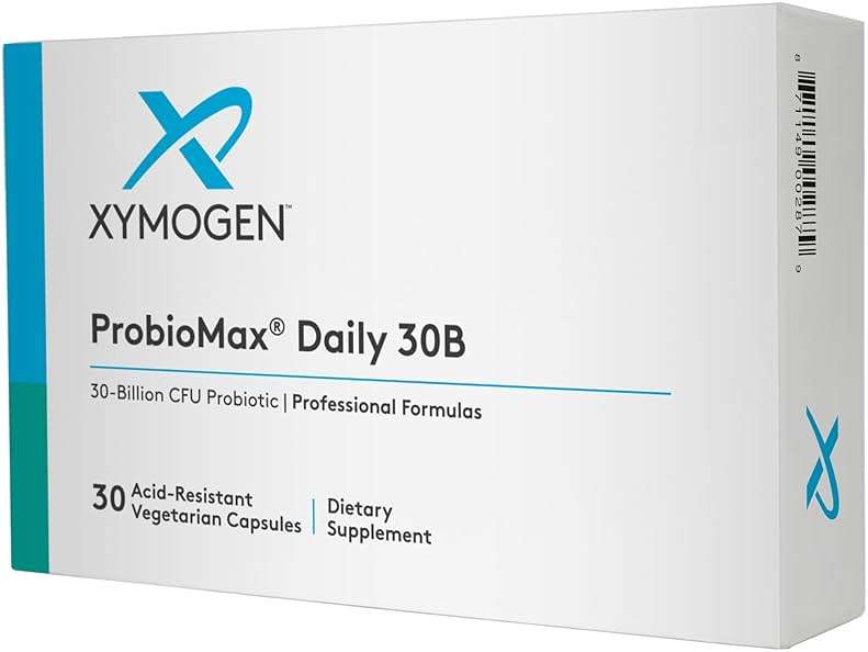 XYMOGEN ProbioMax Daily 30B - 30 Billion CFU Multi-Strain Formula - Digestive, Immune & Microbiome Support - Daily Probiotic Supplement - Dairy & gluten-free - 30 Capsules - Image 1
