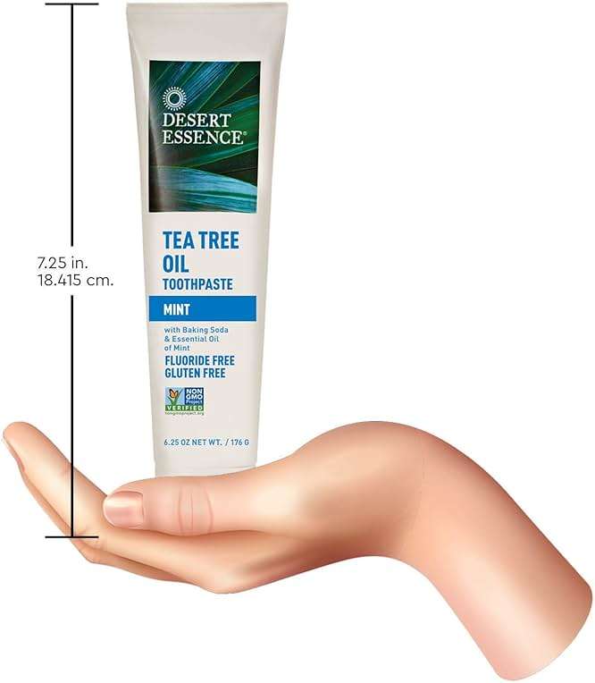 Natural Tea Tree Oil Mint Toothpaste - 6.25 oz - Image 4