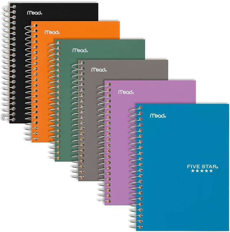 Five Star Personal Spiral Notebook, 1 Subject, College Ruled Paper, 7" x 4-3/8", Small Size, 100 Sheets, Color Will Vary (45484) - Image 3